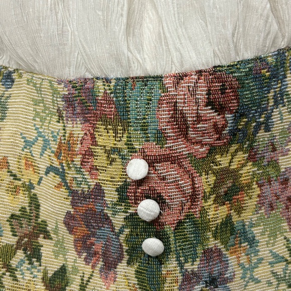 CIDER Jacquard Floral Halter Corset Top - Picture 2 of 12